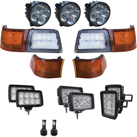 TIGER LIGHTS 12V Complete LED Light Kit For Case/IH Magnum 180 Off-Road Light; CaseKit-4